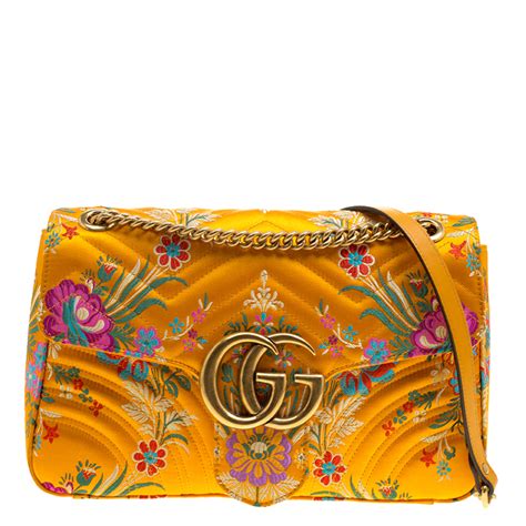 yellow gucci marmont bag
